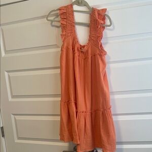 Hem & Thread Coral Ruffle Dress